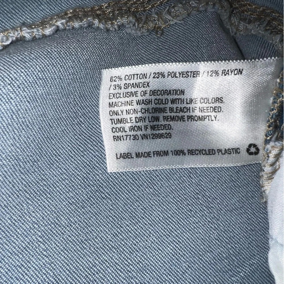 Knox Rose 14,color block Embroidered sides comfort waistband stretch skinny jean - Picture 8 of 9